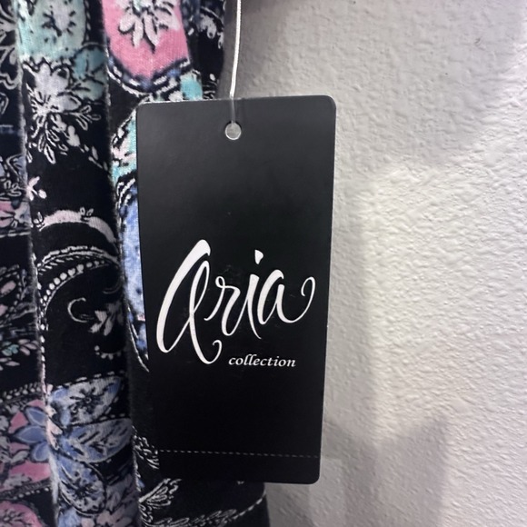 New Aria Women's 100%‎ cotton Black short sleeve capri Pajamas Set size S (4-6) - Picture 7 of 16